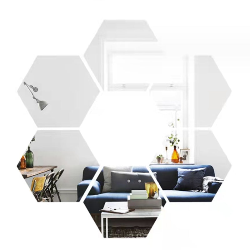 Hexagon Mirror Wall Stickers