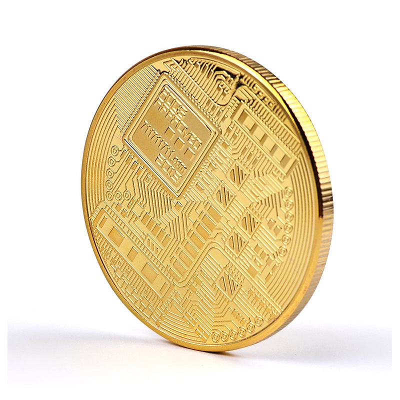 Gold Plated Bitcoin Coin