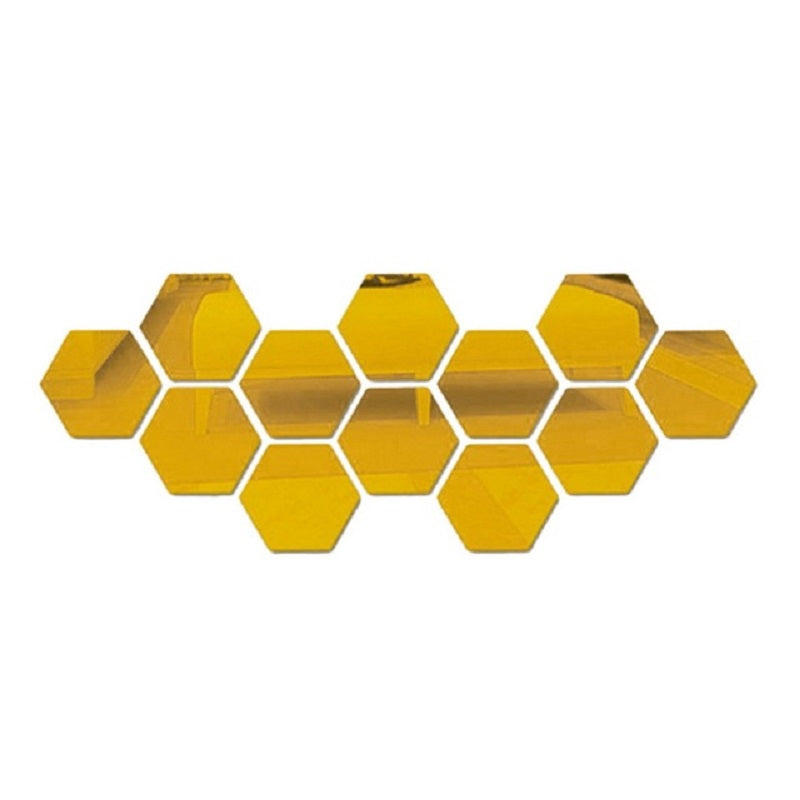 Hexagon Mirror Wall Stickers