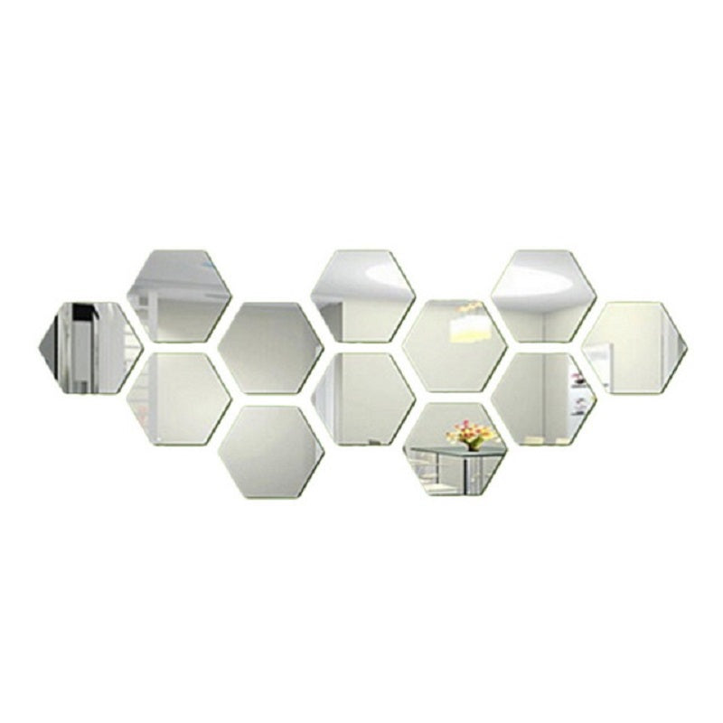 Hexagon Mirror Wall Stickers