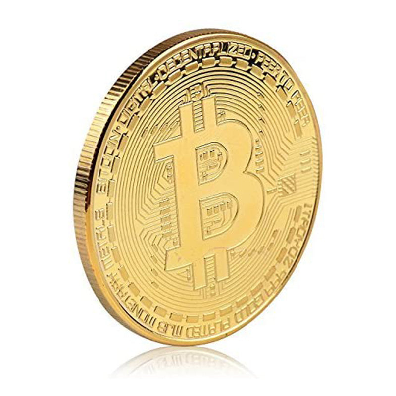 Gold Plated Bitcoin Coin