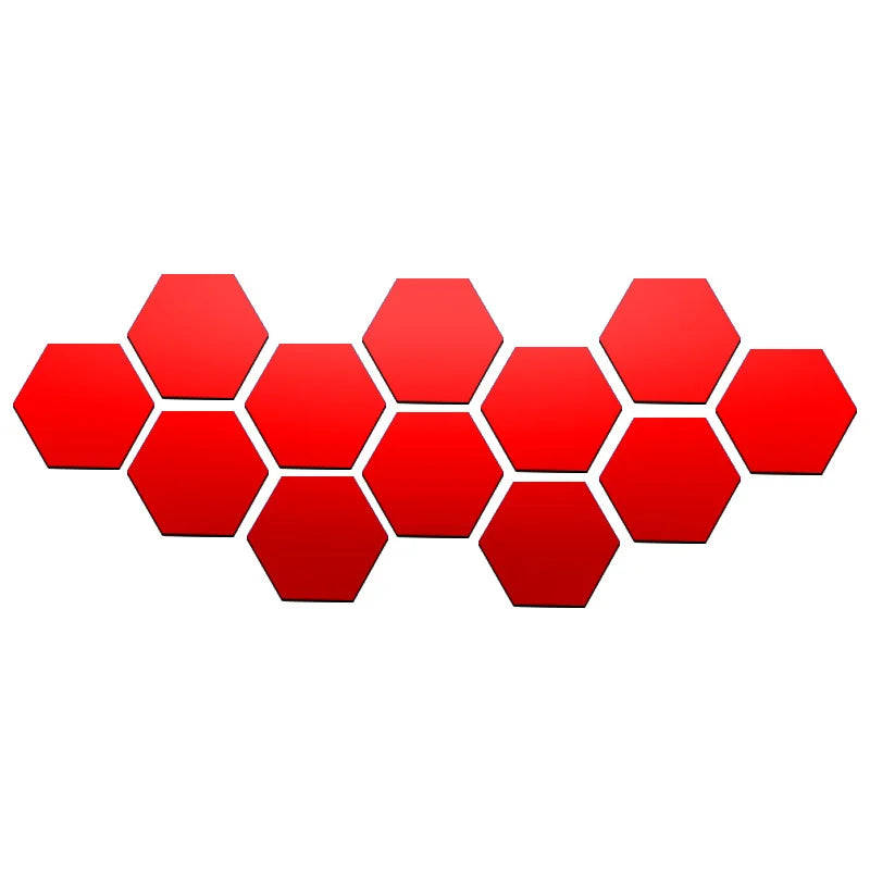 Hexagon Mirror Wall Stickers