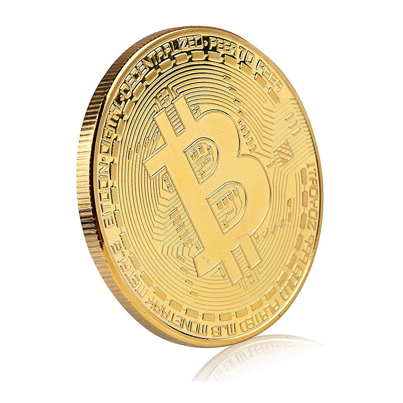 Gold Plated Bitcoin Coin