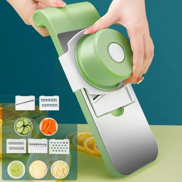 5-in-1 Stainless Steel Vegetable Cutter Grater