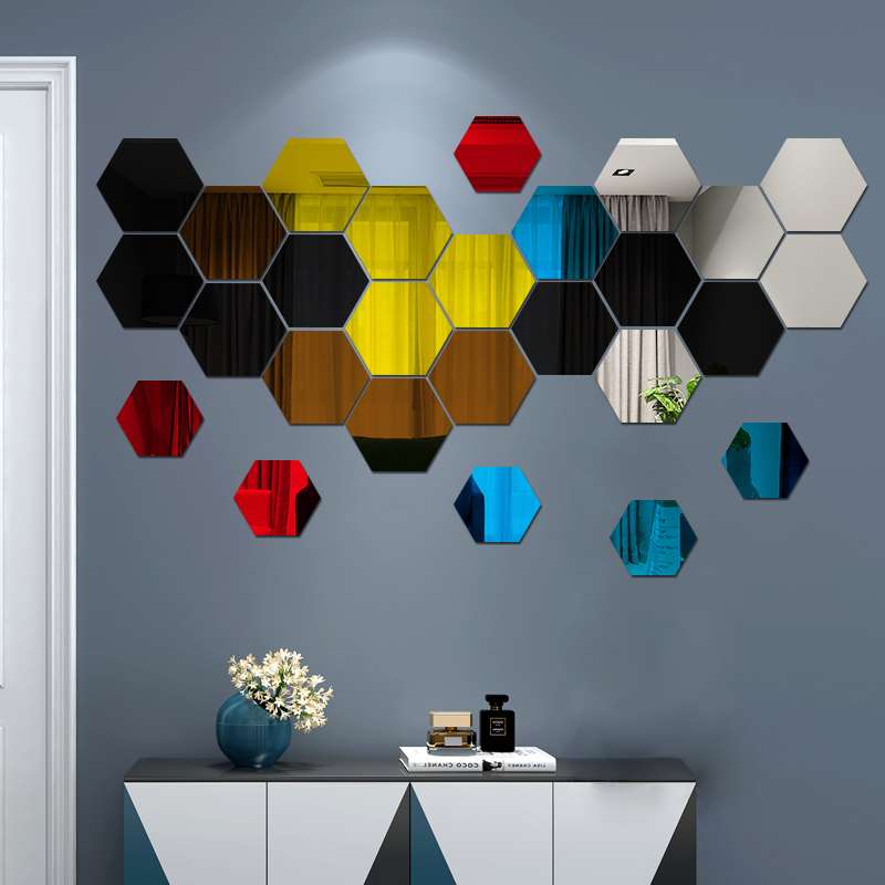 Hexagon Mirror Wall Stickers