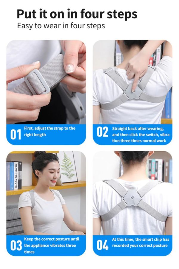 Posture Corrector With Intelligent Sensor Vibration