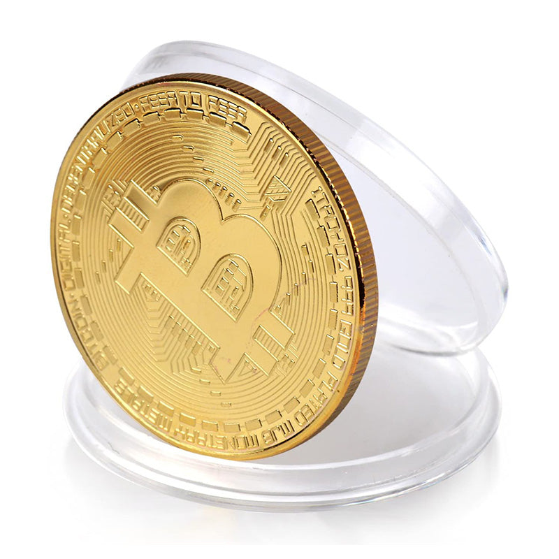 Gold Plated Bitcoin Coin